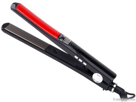 LED digital hair straightener and curling iron