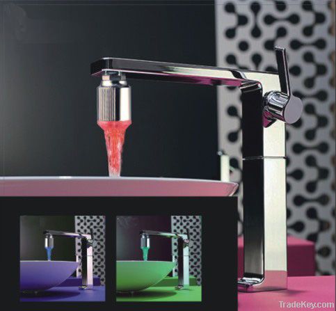 Senior hotel accessories colorful bathroom led faucet