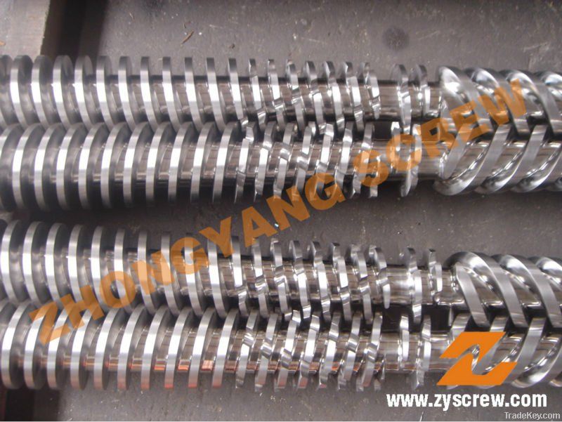 Conical screw and barrel for extruder machine, PVC screw and barrel