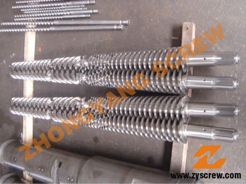 Conical screw and barrel for extruder machine, PVC screw and barrel