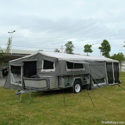 Travelling Trailer with Tent for Campout (S10)