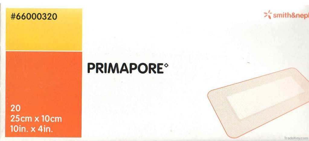 Non-woven adhesive wound dressing Primapore 25cmx10cm