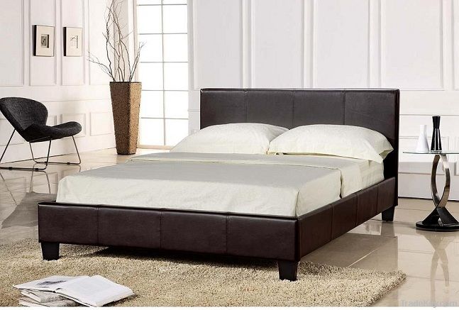 Faux leather bed