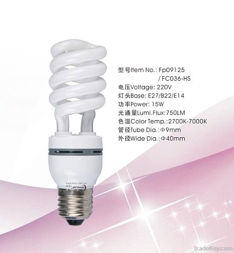 2012 best price half spiral  Energy Saving Bulb