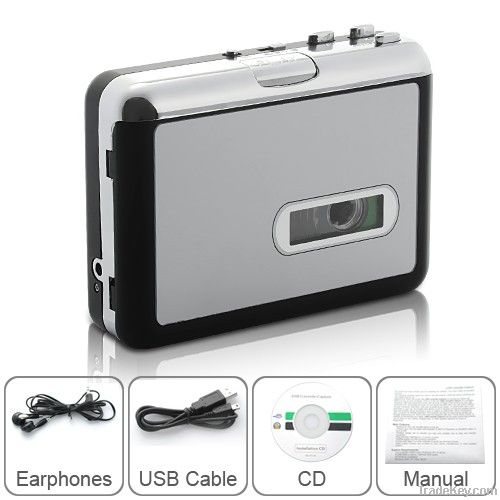 USB cassette player with MP3 converter