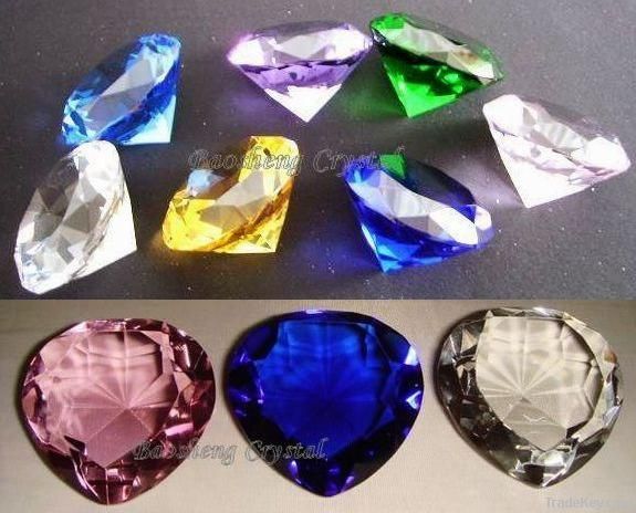 Crystal Diamonds (Round and Heart-Shaped)