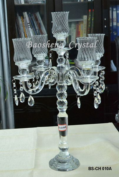 Hot sale! 5 Arms Votive Crystal Candle Holders & Candelabra