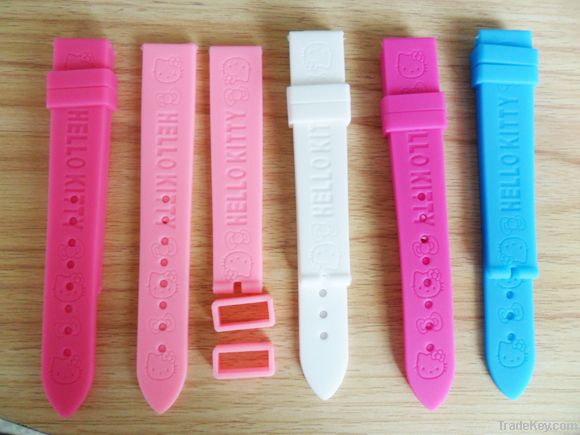 silicone watch strap, hello kitty style