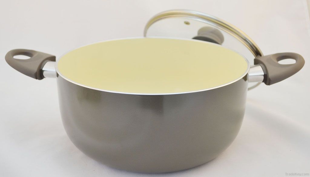 Hot sale Aluminium Non-stick Stock Pot with ceramic coating