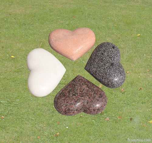 garden decoration heart shape stone