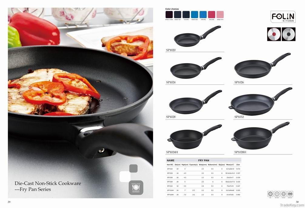 Die cast non-stick aluminum cookware