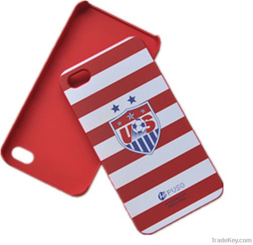 Plastic mobile phone case with football team logo silk print