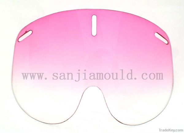 Hot selling open face helmet visors in semi-pink