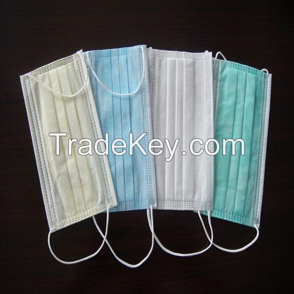 Disposable Nonwoven EarLoop 3 ply Surgical Face Masks 