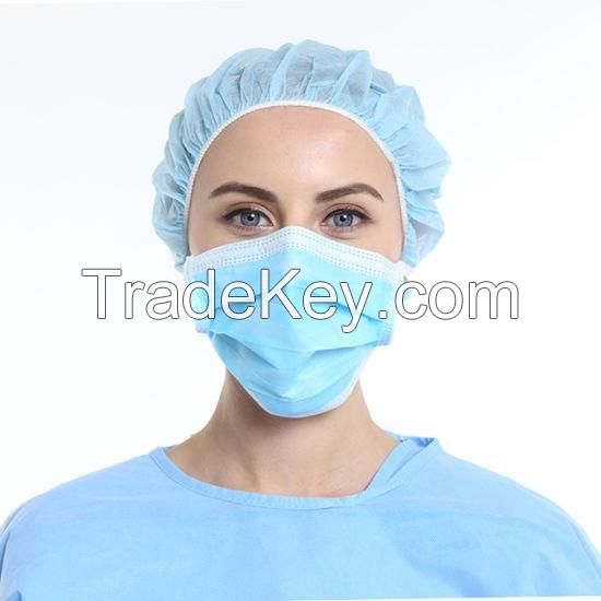 Factory Disposable Cheap Masks 3 ply Non Woven Face Mask Made of Non-woven