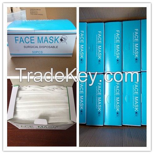 3 Ply surgical Mask , Filtering Non Woven Medical Surgical Disposable Face Mask