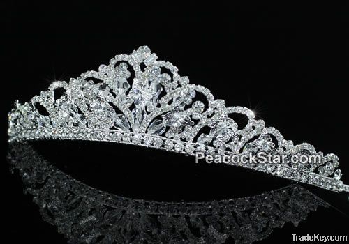 Bridal Wedding Butterfly Veil Tiara use Swarovski Crystal CT1461