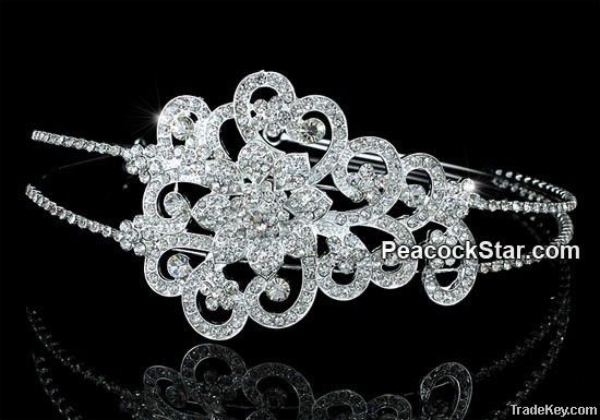 Side Headpiece Vintage Style Art Deco Tiara use Austrian Crystal