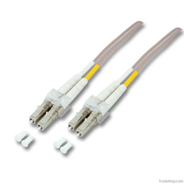 LC-LC MM OM3 Duplex Fiber-optic Patch Cord with Low Insertion Loss and