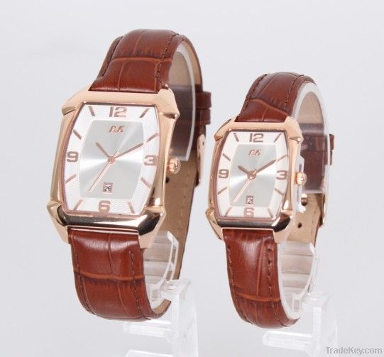 designer stainless steel couples watches with quartz movement