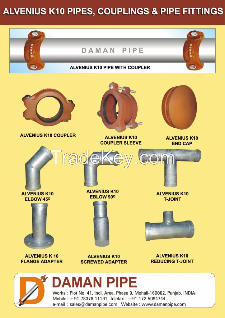 Alvenius Shouldered End Galvanized Steel Pipe