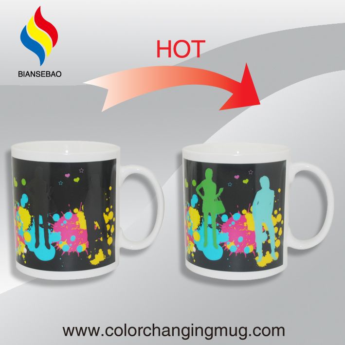 Wedding gift - ceramic color changing mug, magic mug