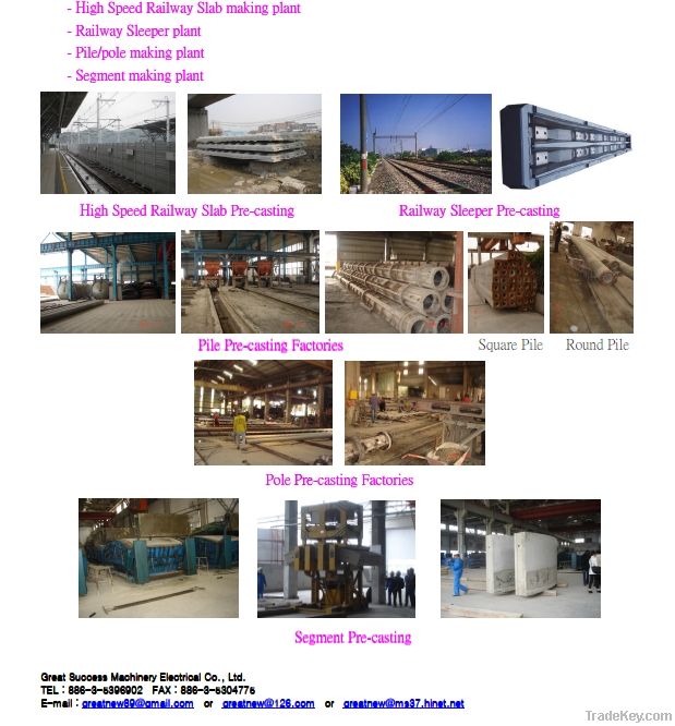 concrete pre-casting equipment