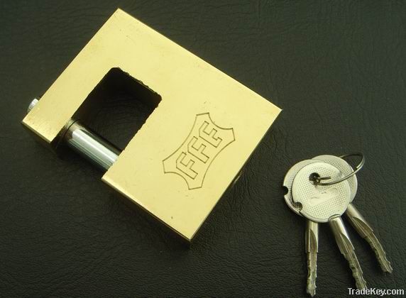 Bronzy rectangular padlock, brass padlock, imitate brass padlock