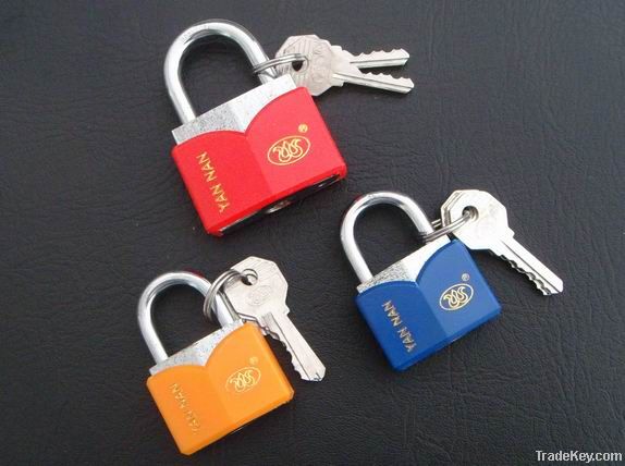 cover padlock, rhomic padlock, plastic cover padlock, color padlock