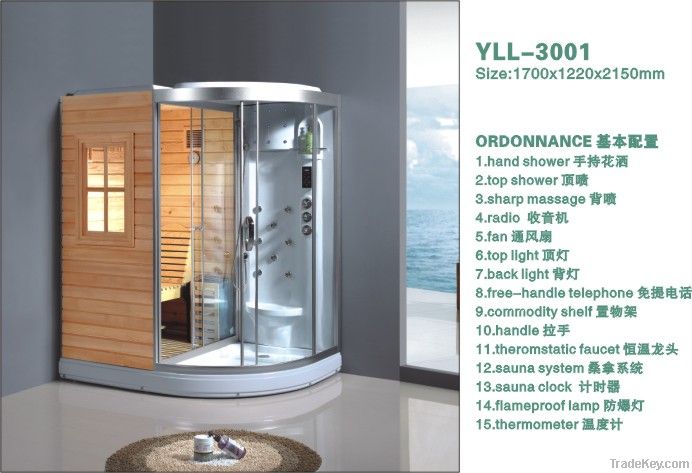 luxurious steam sauna shower room