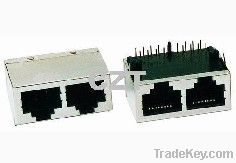 PCB Jack 5921S 2 ports 8P8C