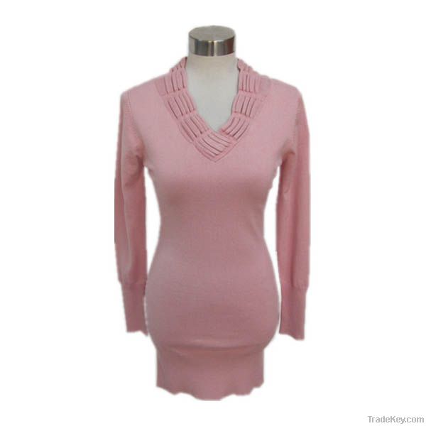 Ladies knitted long tight sweaters dress Y061