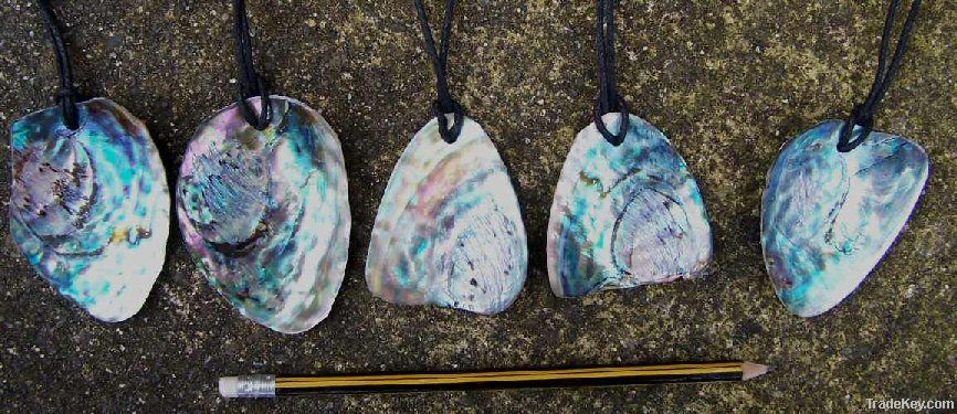 Polished Paua Shell Pendants