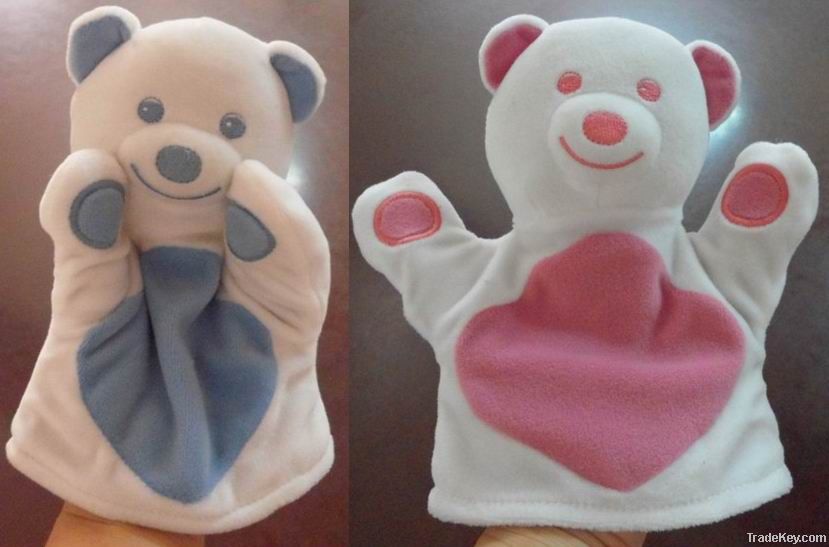 plush bear hand puppet