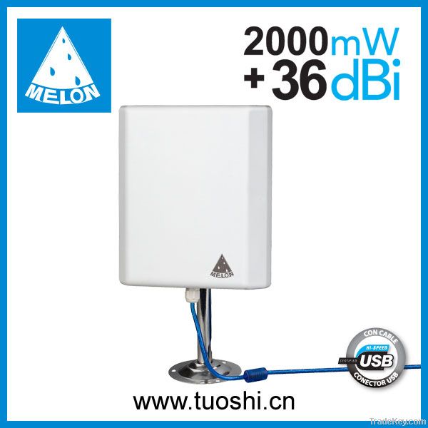 Melon N519 Antena WiFi USB largo alcance 10 metros RT3072