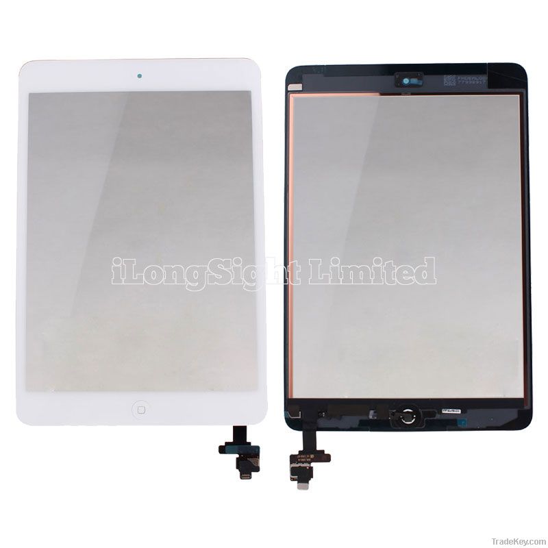 For iPad mini digitizer touch screen with IC Connector adn home button