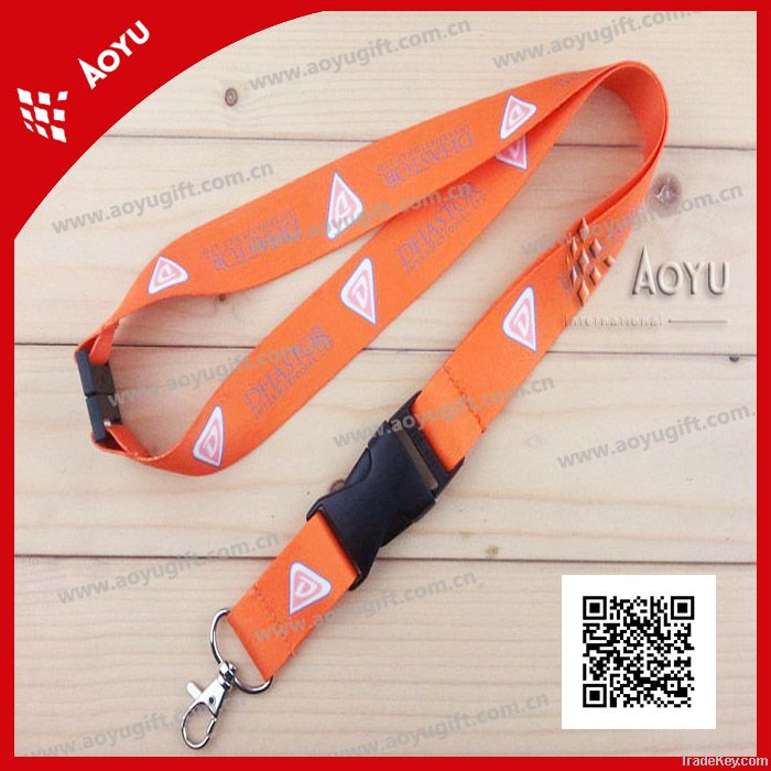 polyester lanyard with safety buckle