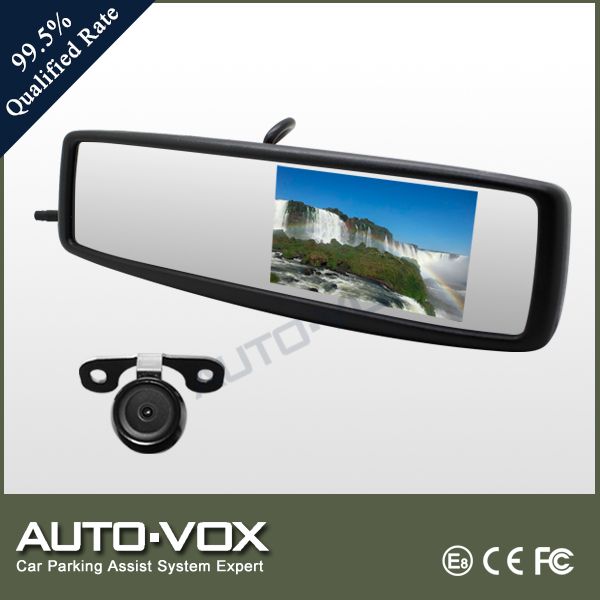 Car Backup Camera System with 4.3 Inches Rearview Mirror Monitor
