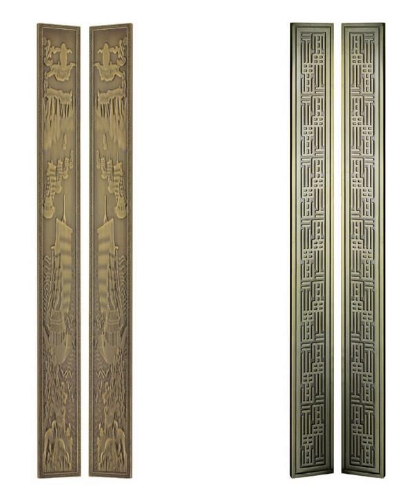 European antique brass door handles