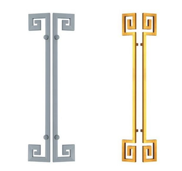 European Classic brass door handle