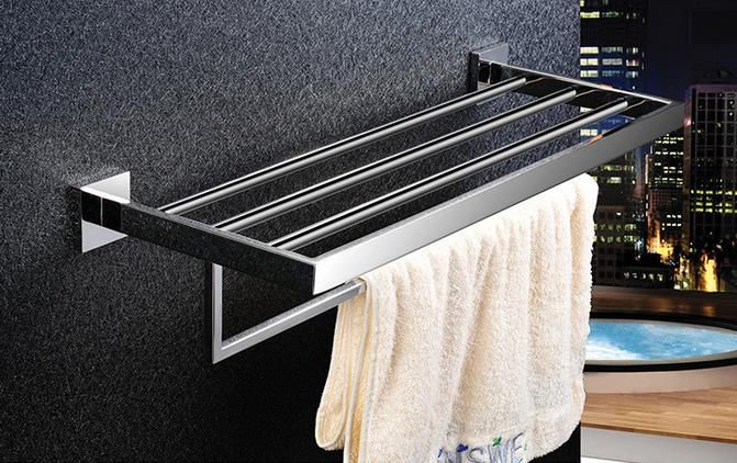 Modern 304 stainless steel wall mounted towel rack