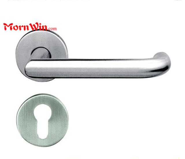 Stainless Steel Europe Popular Lever Mortise Door Handle On Rose