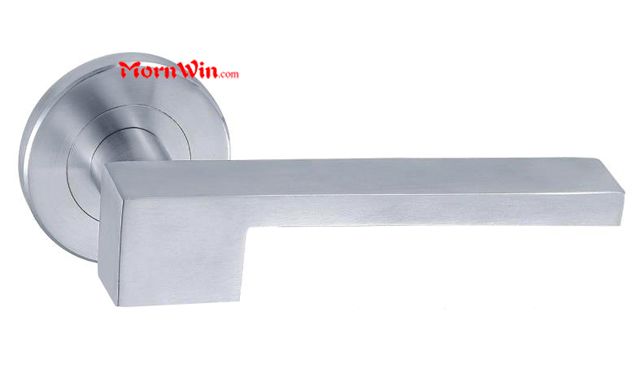 Modern European Stainless Steel Door Handle With Escutcheon