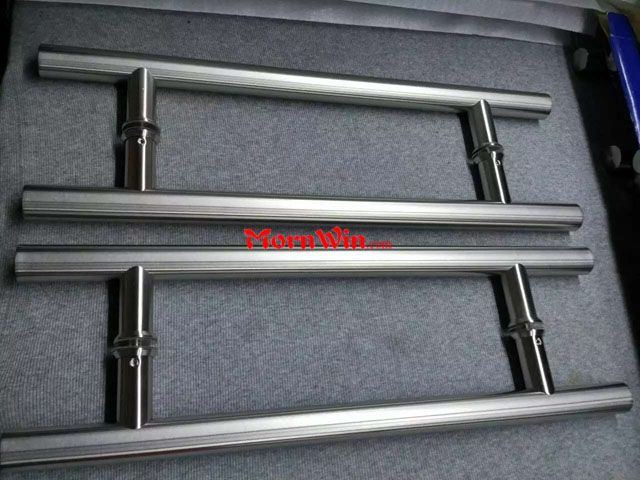 Mid-satin H shape sliding door long double sided door pull handles