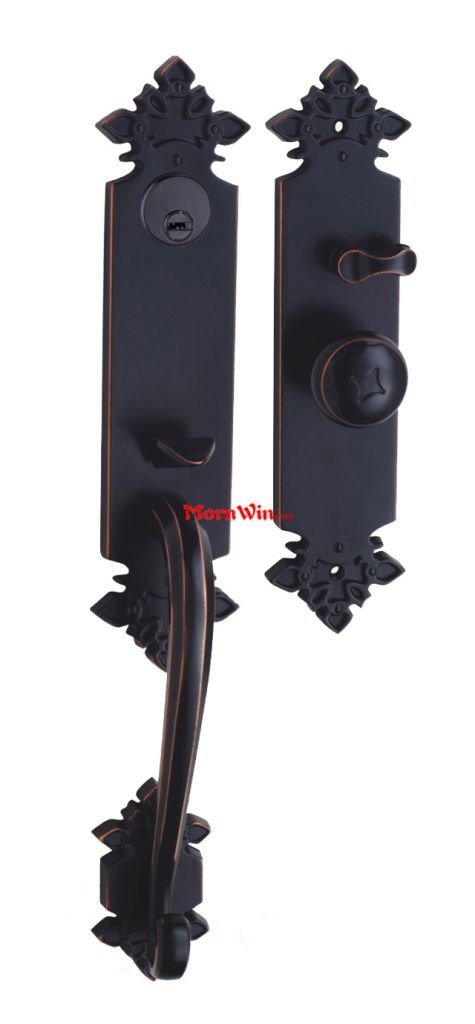 Electroplate solid brass handle door antique knobs and handles