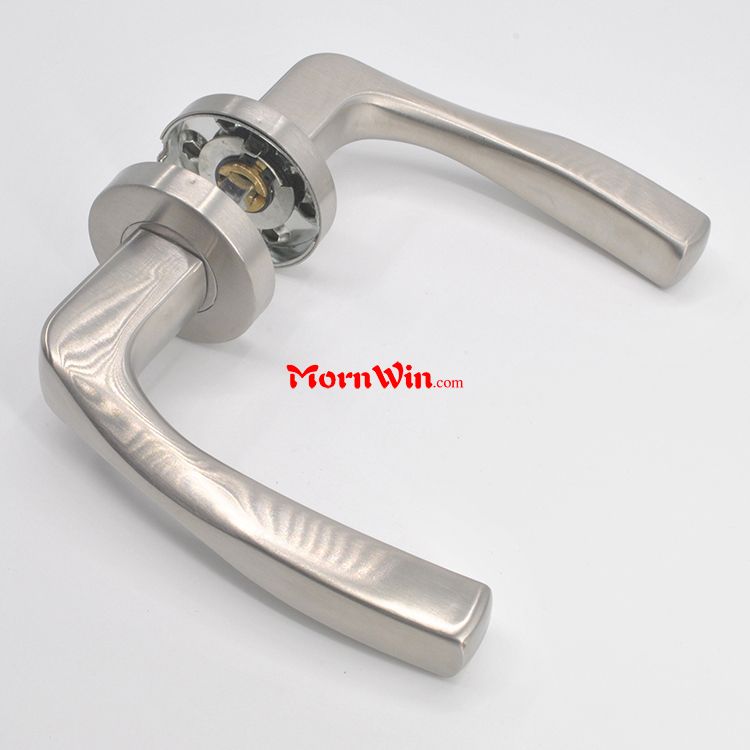 Stainless Steel 201/304 0.88 thickness door handle square Tube Lever Handle with escutcheon