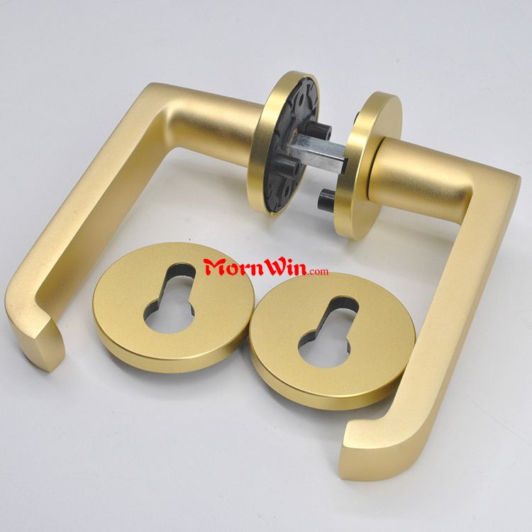 entrance door factory supply gold plate aluminum door lever handle suit for sliding door