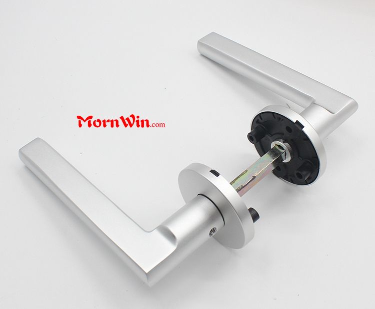 Hot sale simple round escutcheon aluminum door lever handle