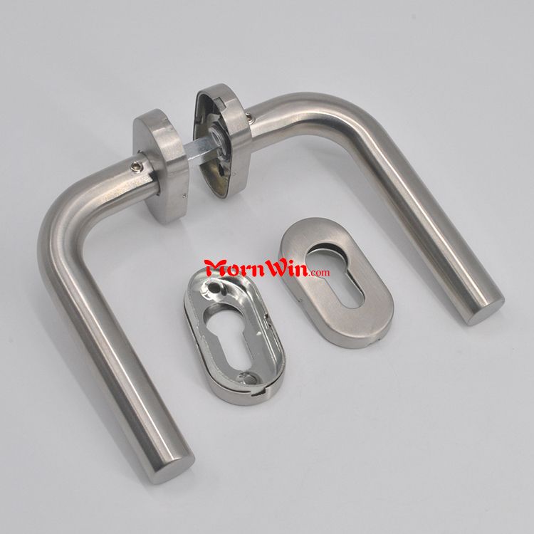 Stainless Steel Oval Rose Lever Door Handle