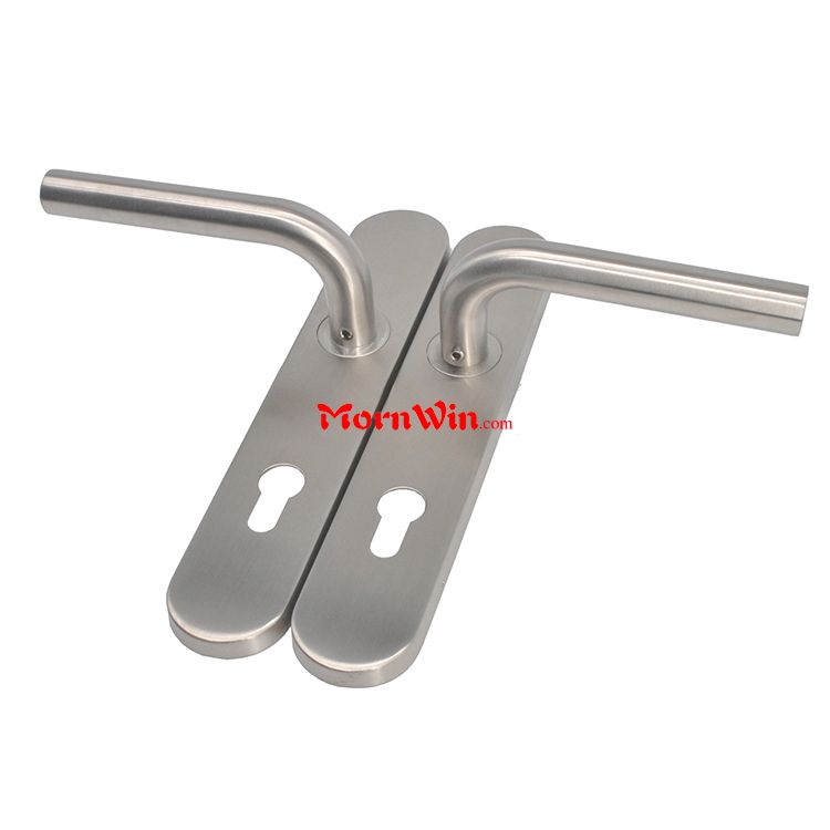 SUS304 Long Plate Door Lever Handle on Plate